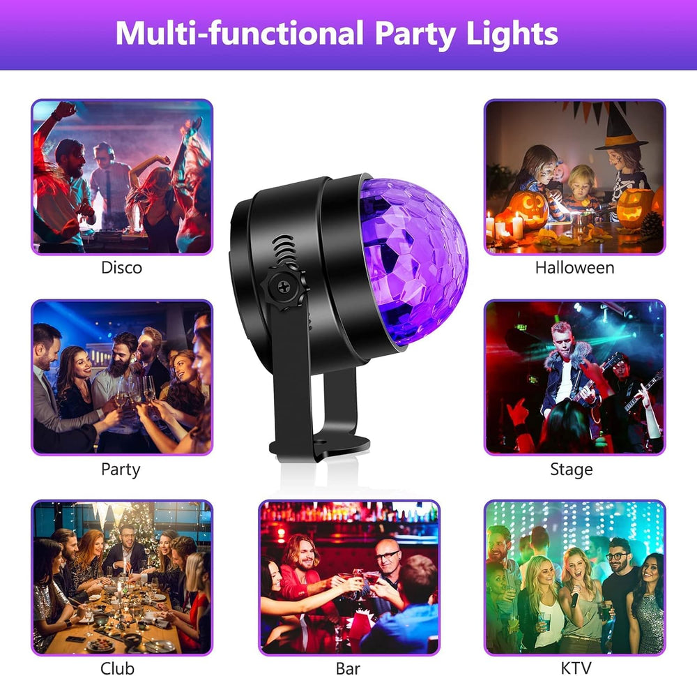 Litake UV Black Light for Glow Party, Sound Activated Party Light with Remote...