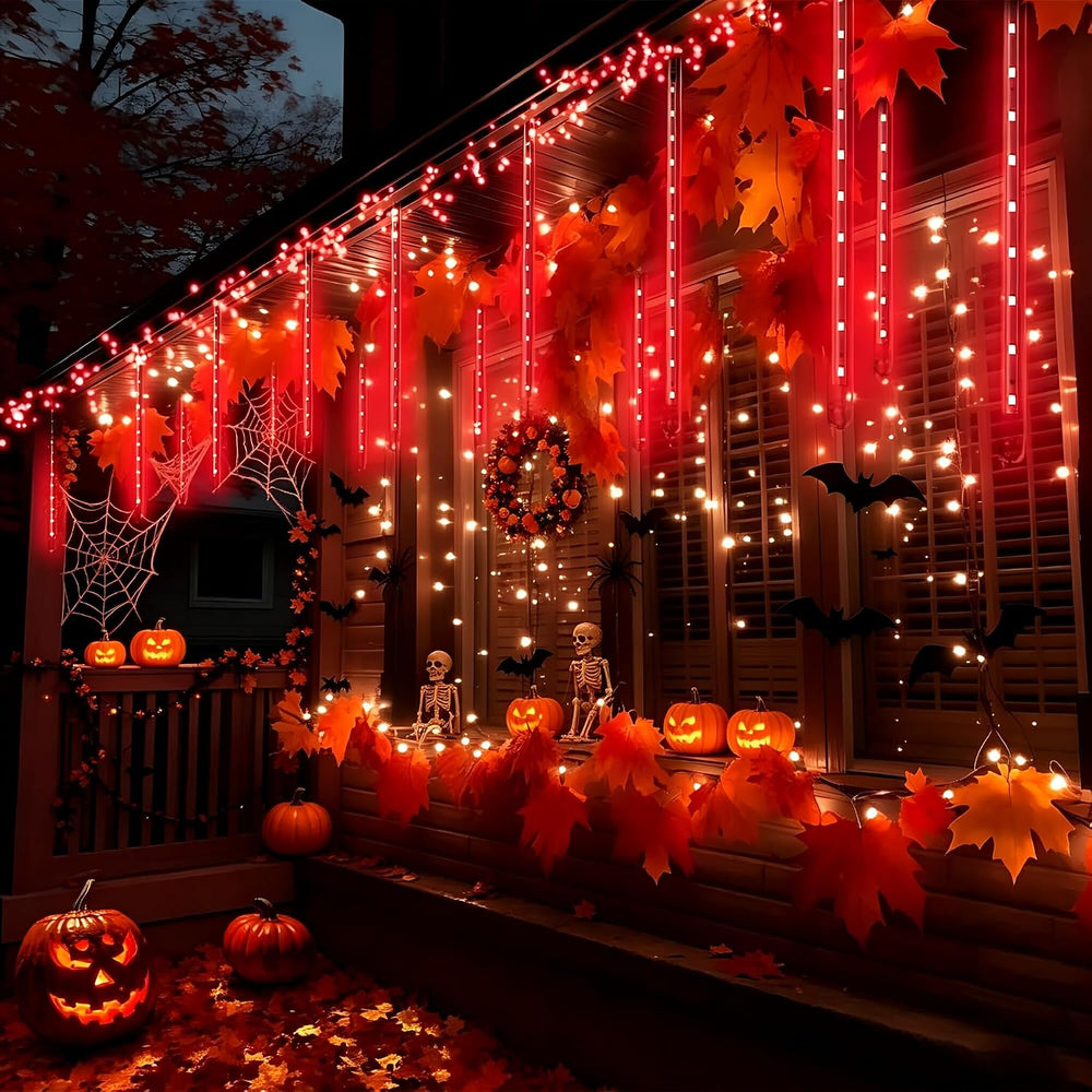 Halloween Outdoor Lights , UL Certified Red Meteor Shower Lights