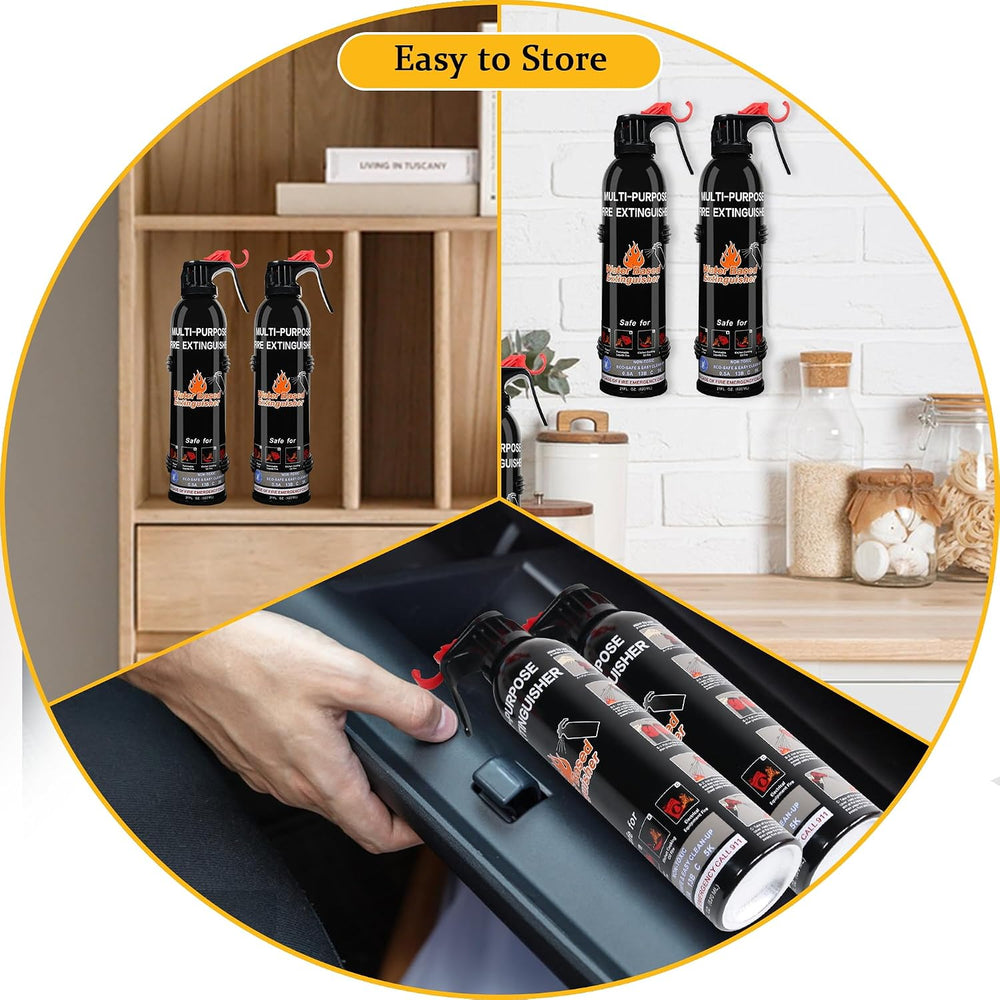 6 Pack Fire Extinguisher for Home with Mount, Effective on A, B, C, K Fires