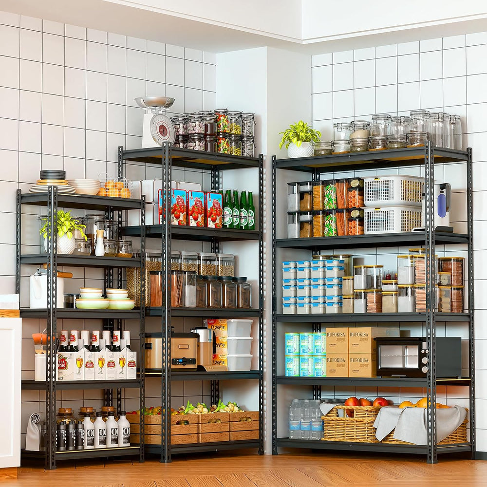 5-Tier Storage Shelving Unit, Metal, for Kitchen, Garage, Laundry Room, Adjus...