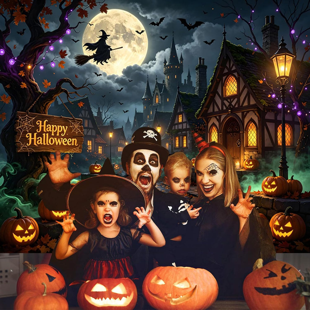 20x10ft Halloween Backdrop Haunted House Halloween Backdrop for Photography