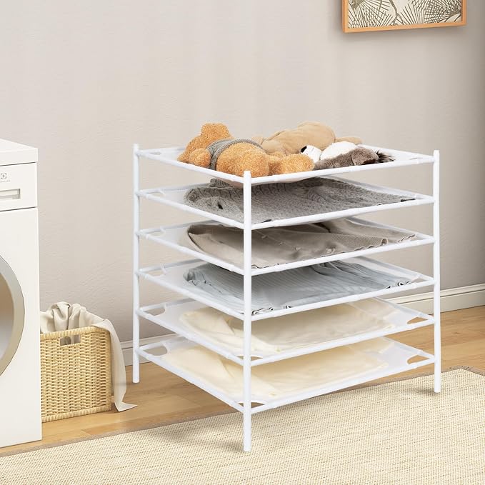 STORAGE MANIAC Sweater Drying Rack, Mesh Clothes Drying Rack, Stackable Laund...
