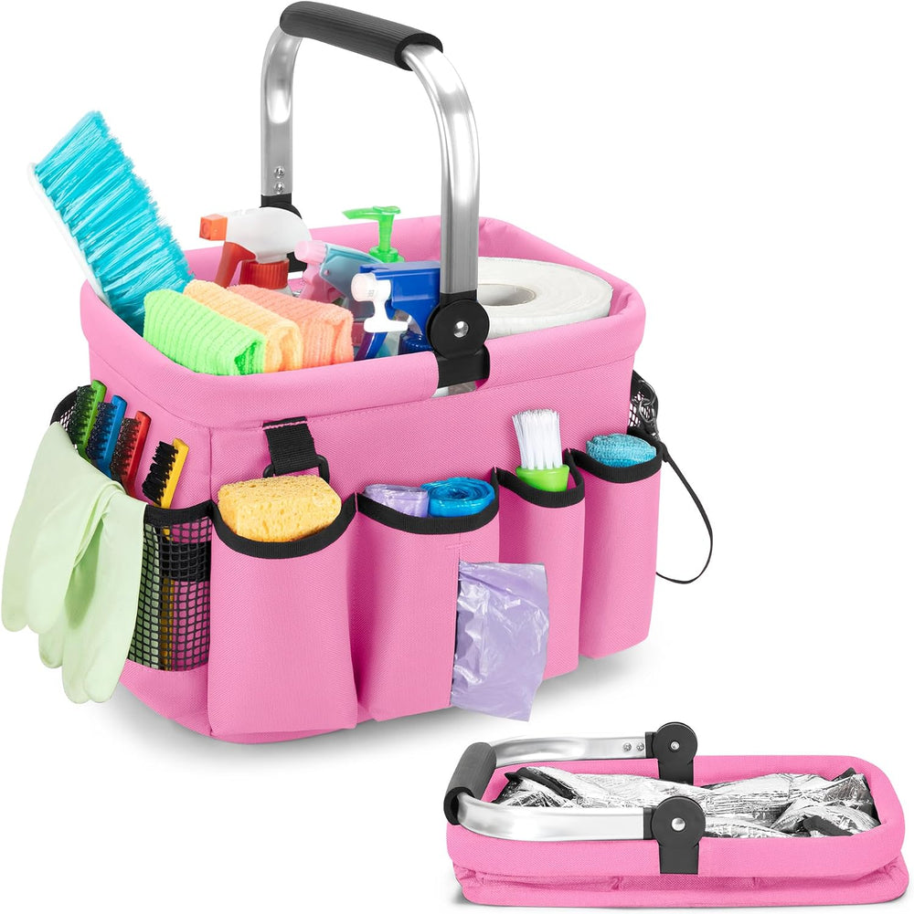 Cleaning Caddy Organizer with Handle,Pink