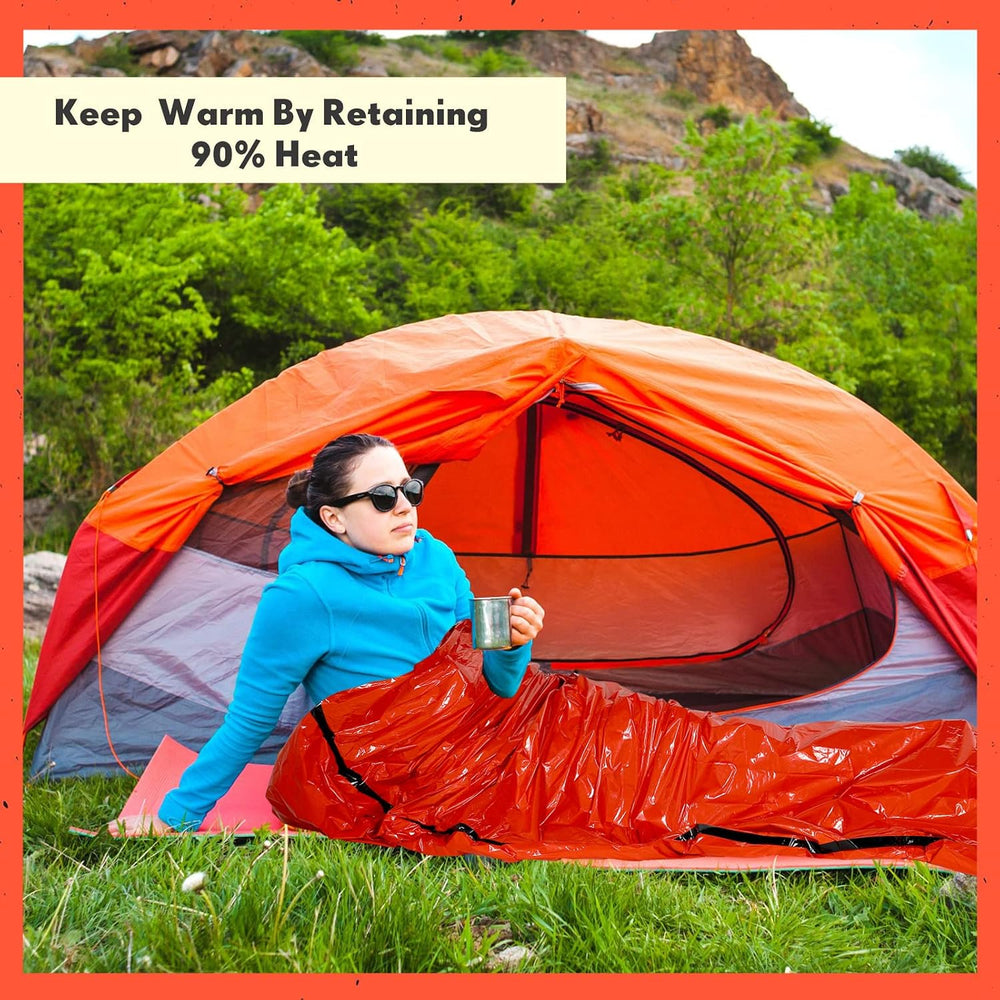 Qunclay 24 Set Emergency Sleeping Bag Survival Bivvy Sack Whistles
