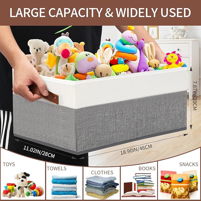 6 Pack Closet Storage Bins, Storage Baskets