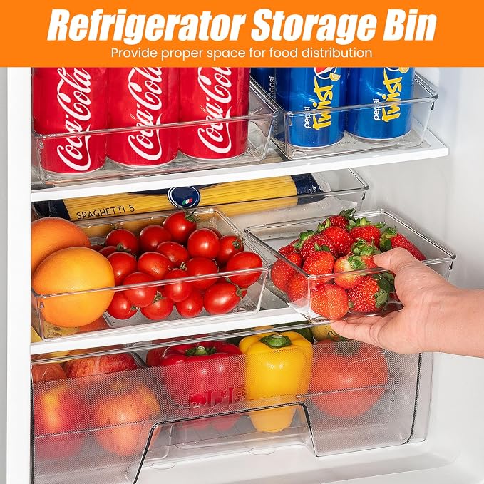 12 Pack Clear Plastic Drawer Organizer Set, Acrylic Non Slip Non Cracking