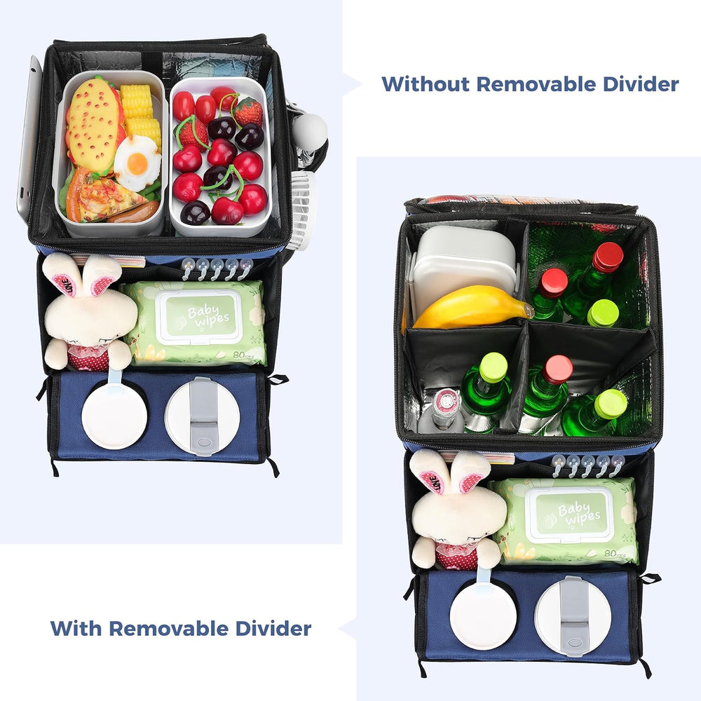 COOLBEBE Car Seat Organizer, Backseat Car Organizer, Navy Blue