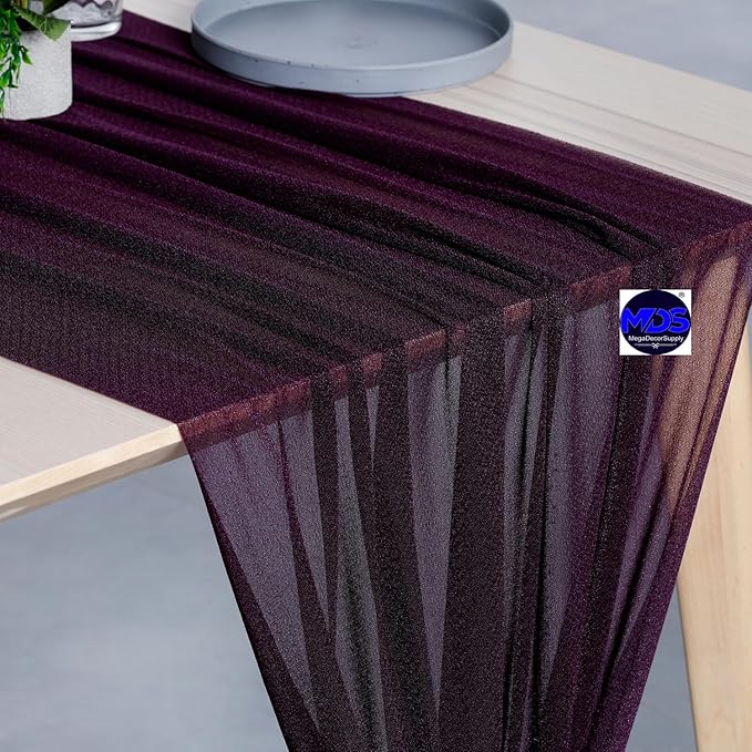 MDS Halloween Chiffon Table Runner - 5 Pack, 29 x 170 Inches, 14ft Each - She...