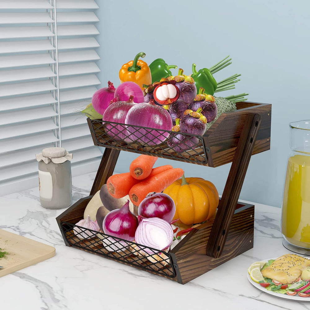 Dorhors Fruit Basket for Kitchen Counter Organizer,Fruit Bowl Stand Storage
