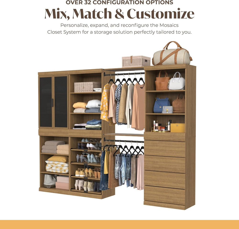 ClosetMaid Mosaics 3 Shelf & Door Storage Cabinet, Stackable, Customizabl...