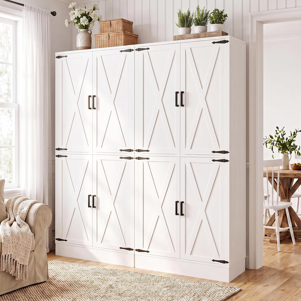 Unikito 71"H Kitchen Pantry Storage Cabinet with Shelves & Drawers, ...