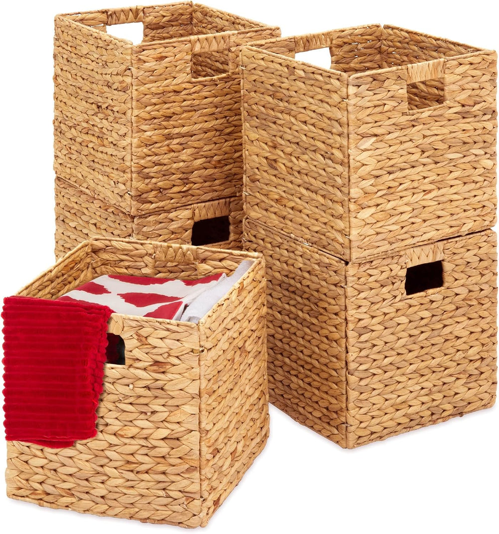 Best Choice Products 12x12in Hyacinth Baskets, Rustic Set Of 5 Multipurpose C...
