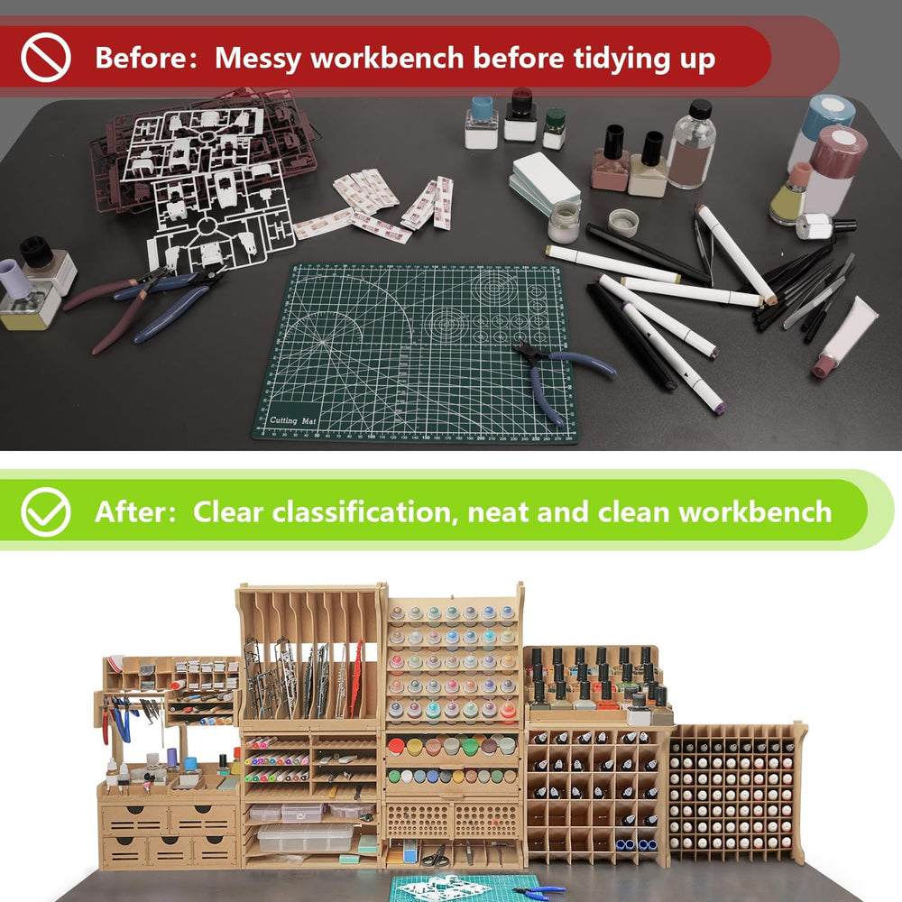 4 Tier Plastic Model Paint Rack - Ink Bottle & Miniature Model Tool Stora...