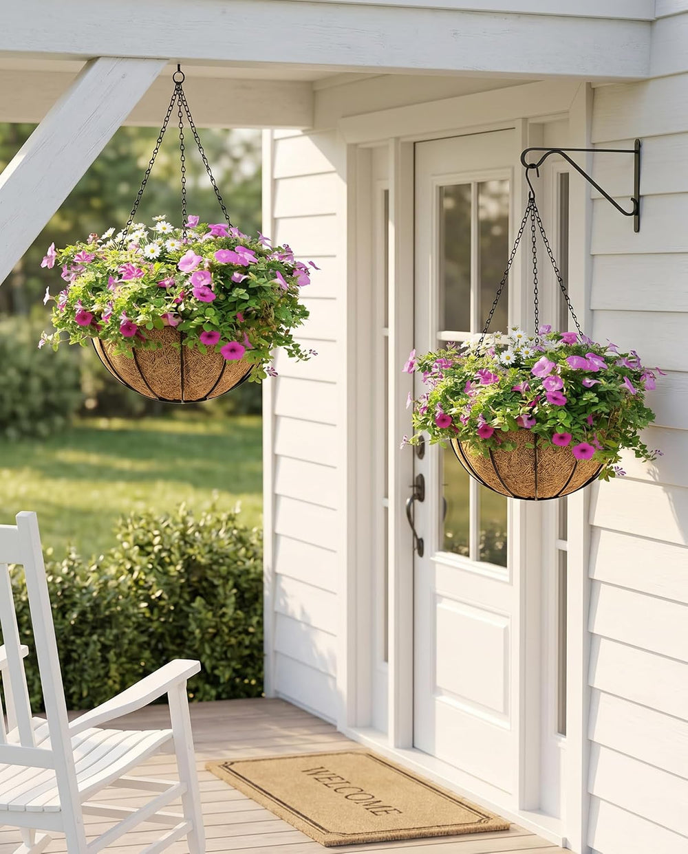 Kingbuy 10 Inch Hanging Planter Basket with Coconut Liner Wire Plant Holder C...