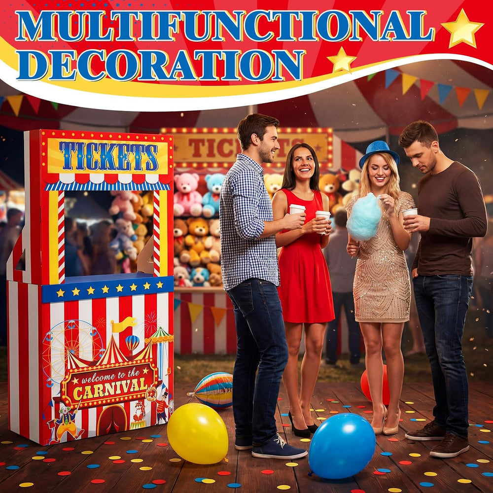 3D Circus Halloween Ticket Booth Creepy Carnival Decorations