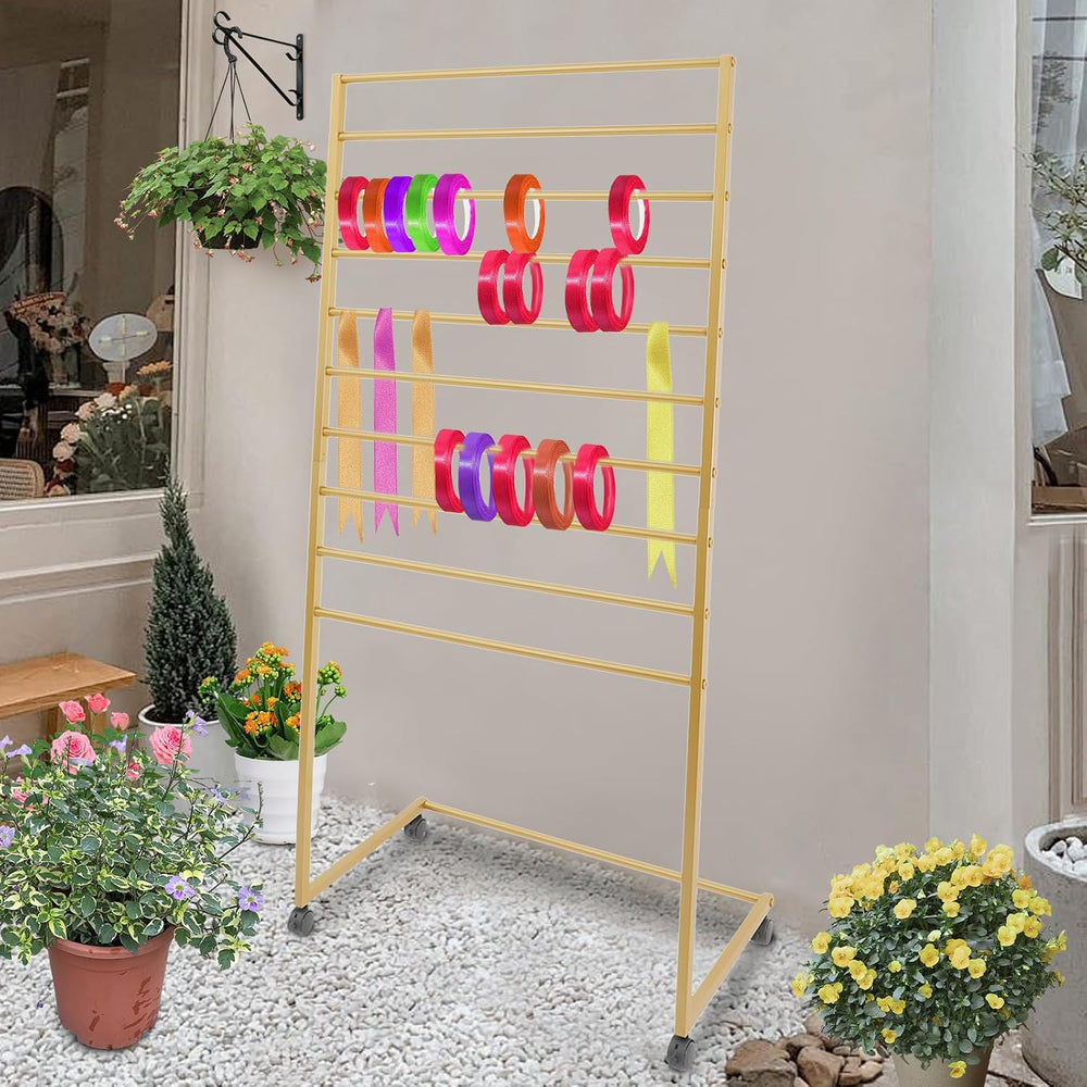 10 Tiers Rolling Display Tie & Scarf Rack Towel Belt Hanger