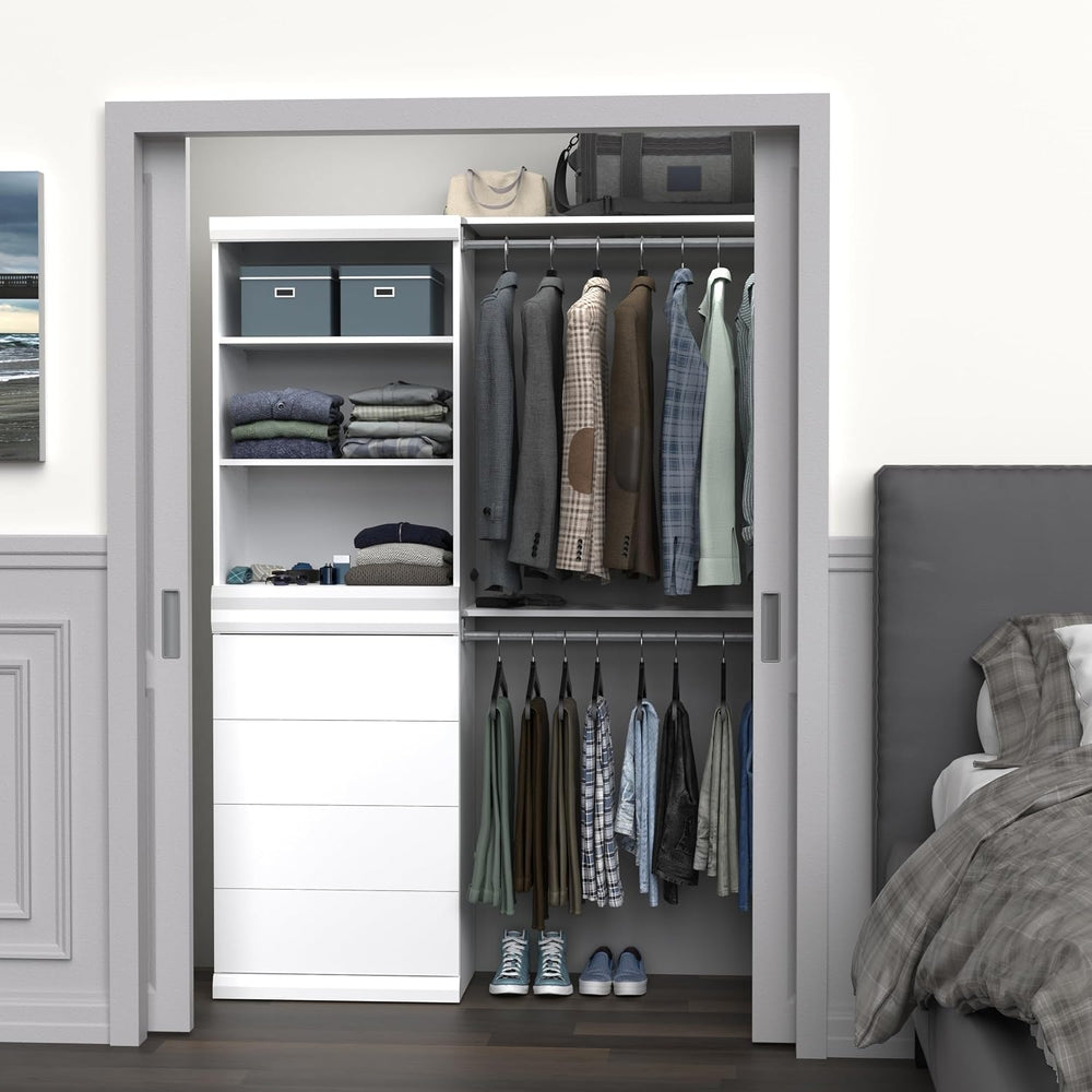 ClosetMaid Mosaics 3 Shelf Closet Organizer, 25.5" W, White