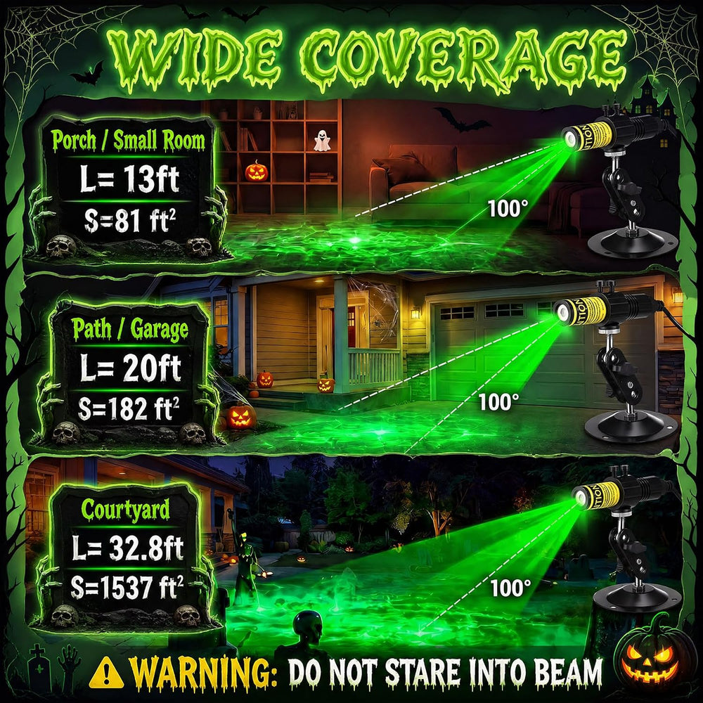 Aurelema 1 Pack Green Laser Halloween Module Generator with Timer,Green