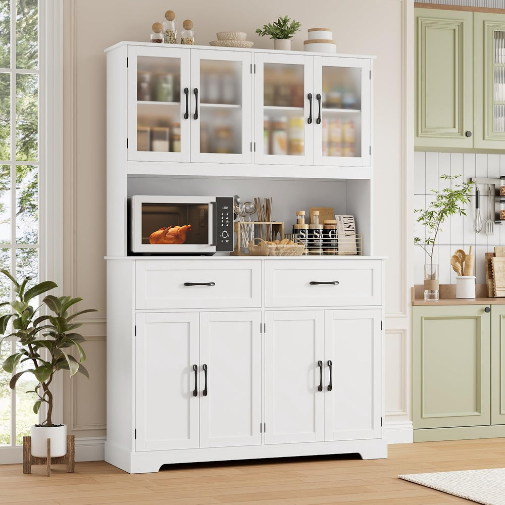 BOTLOG 71" Large Pantry Storage Cabinet with Microwave Stand