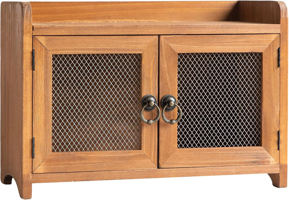 COLLECTIVE HOME - Storage Cabinet, Mini Countertop Cabinet, Wood Organizer fo...