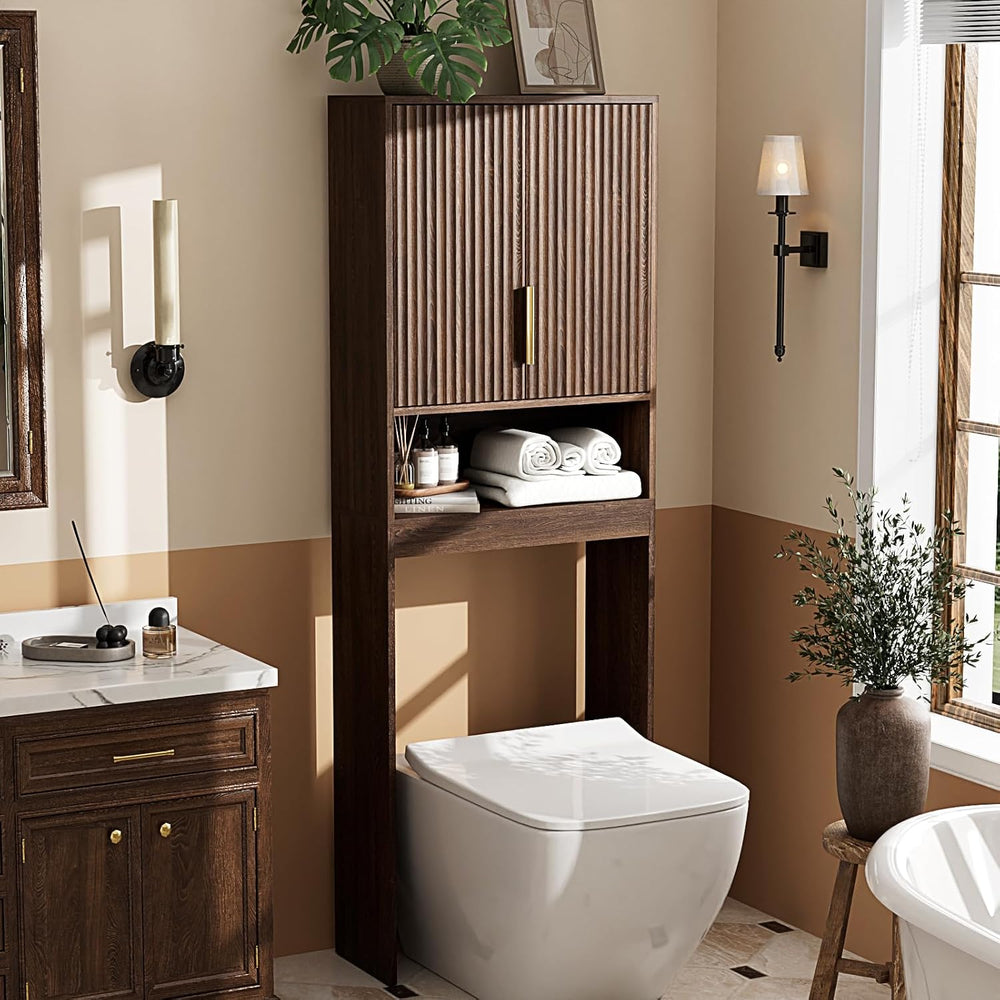 VINGLI Over The Toilet Storage Cabinet, Mid Century Modern Bathroom Organizer...