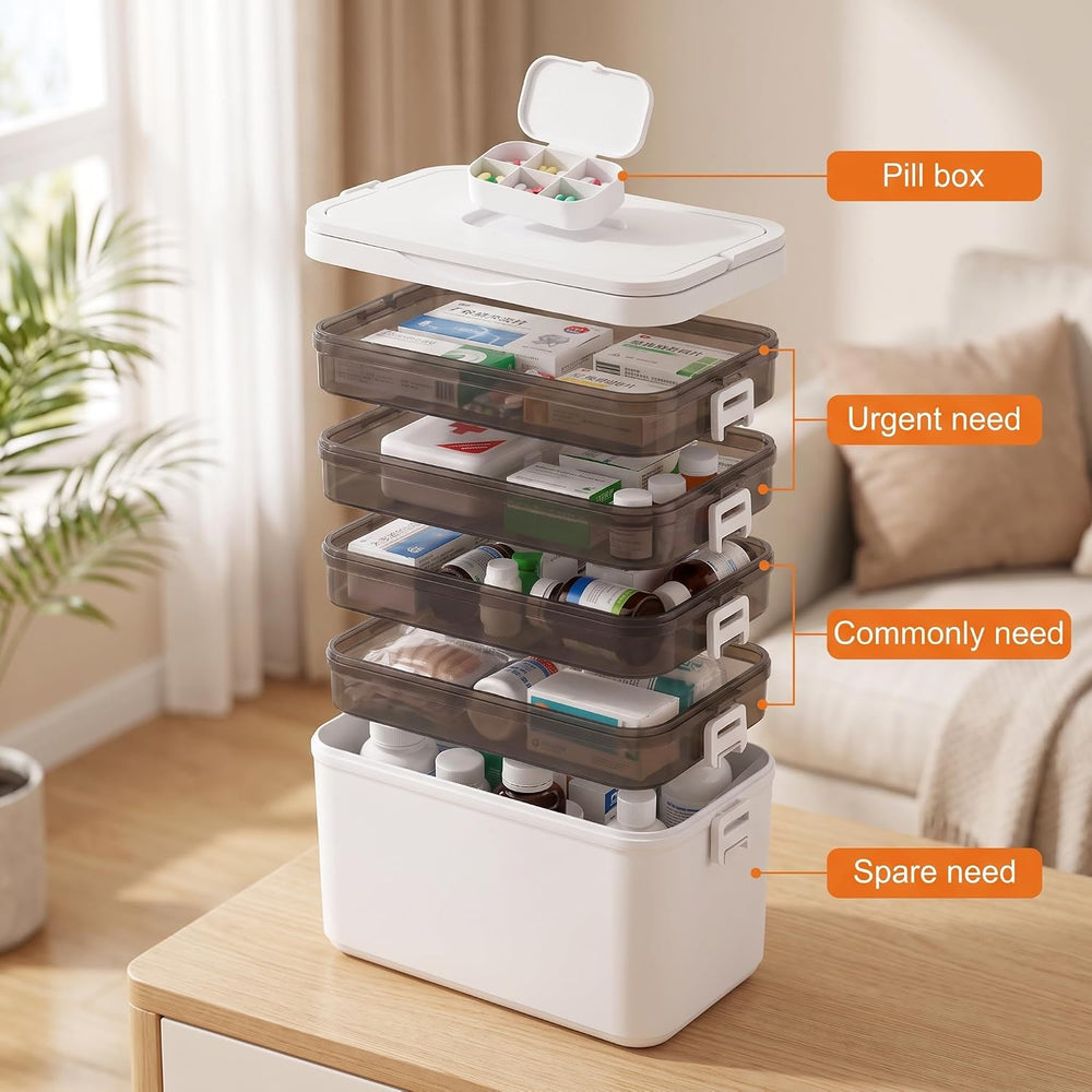 5-Tier Medicine Cabinet Organizer with Handle