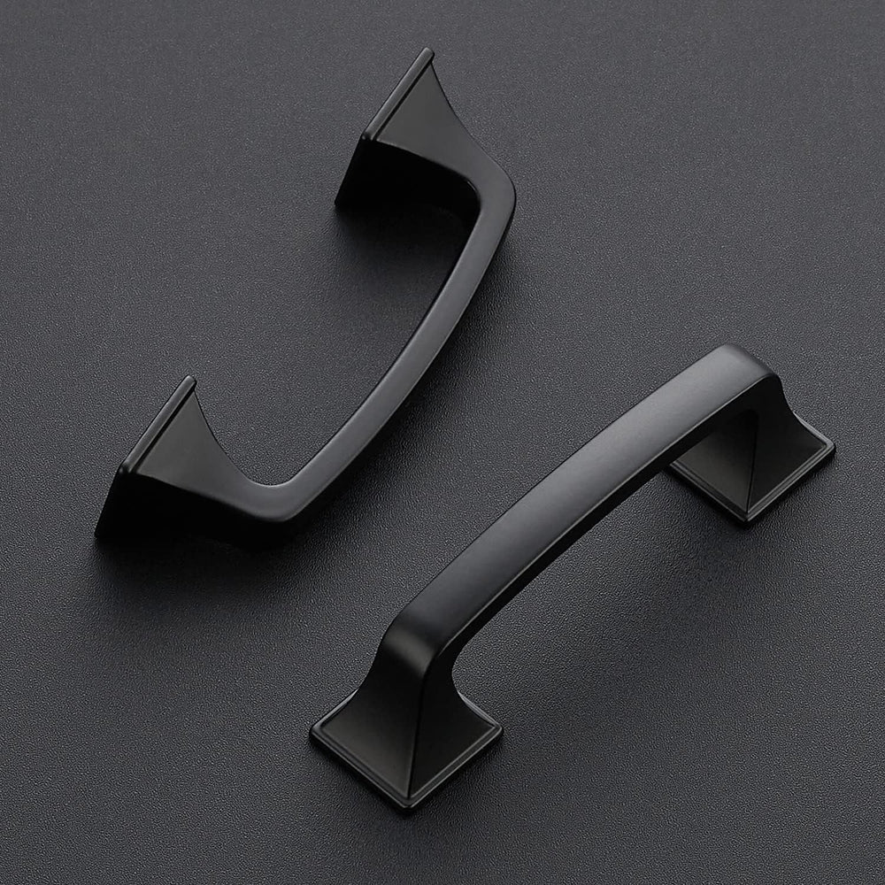 Ravinte Matte Black Square Foot Arch Cabinet Pulls 3 Inch 30 Pack