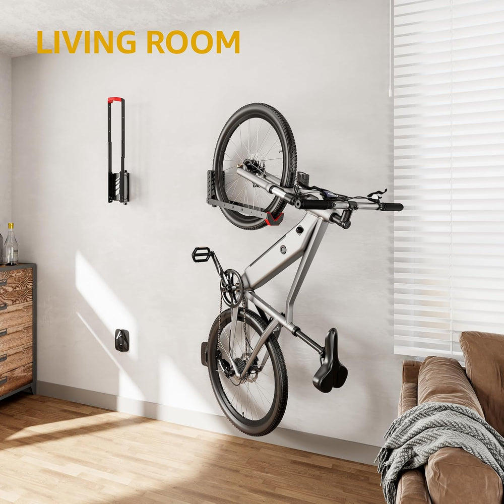 monTEK No-Lift Swivel Bike Wall Mount, Bike Hangers for Garage, 2 Pack
