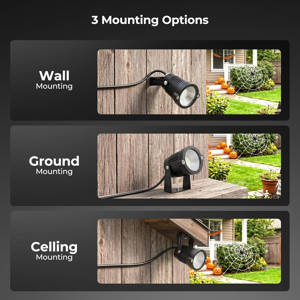 Onforu 12W Purple LED Outdoor Halloween Spotlights for Yard