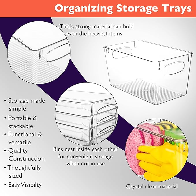ClearSpace Clear Plastic Storage Bins – Perfect Kitchen Organization and