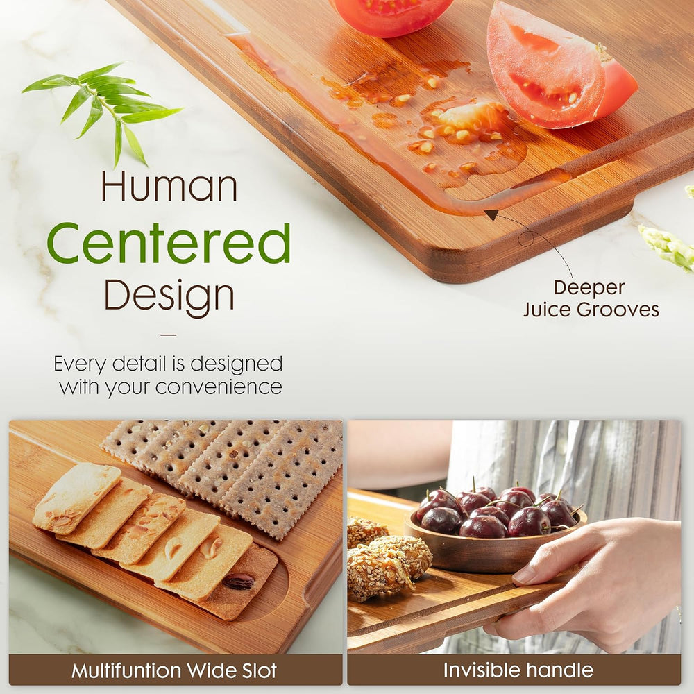 Astercook Bamboo Cutting Boards for Kitchen