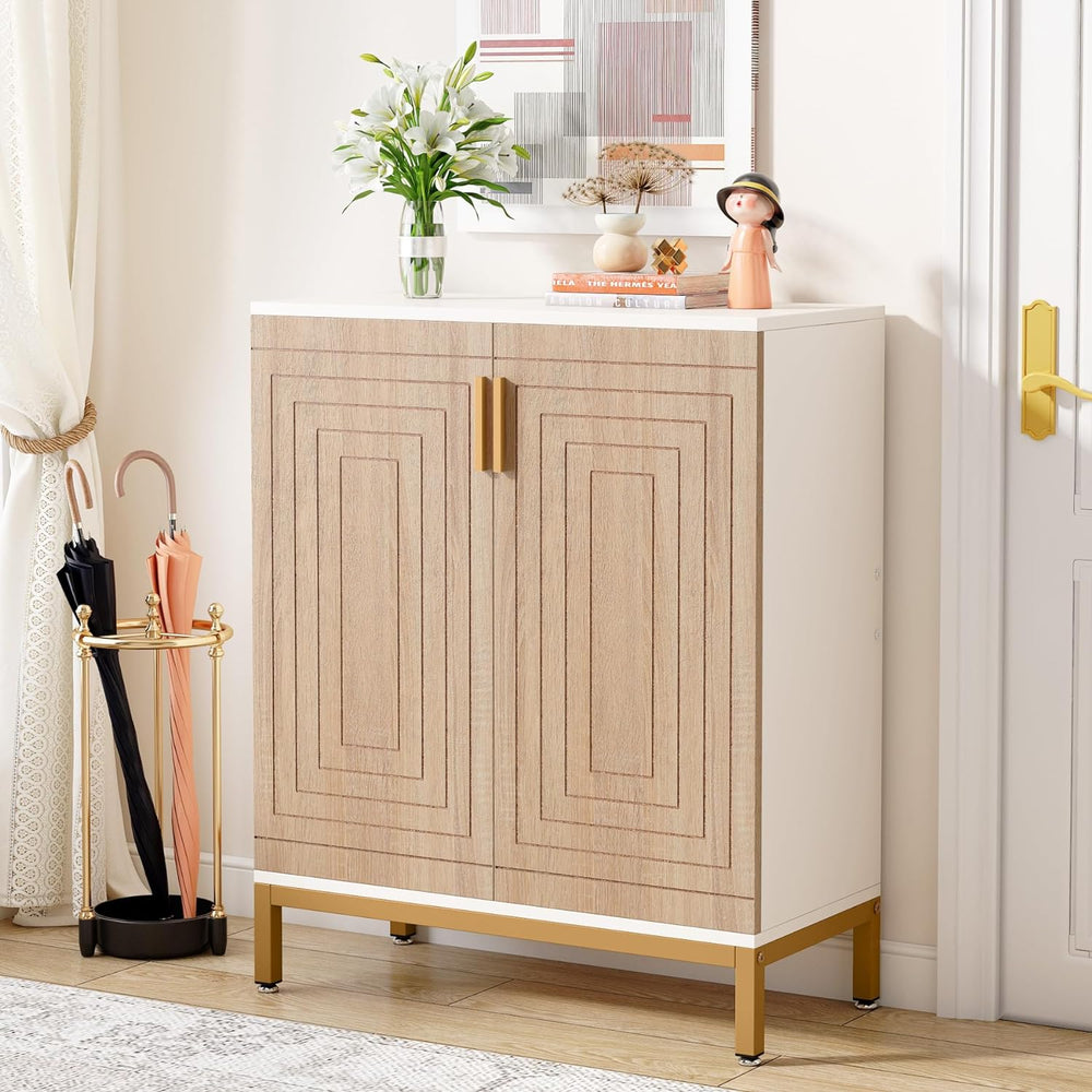 Tribesigns Shoe Cabinet with Doors, 20 Pairs Entryway Shoe Storage Cabinet wi...