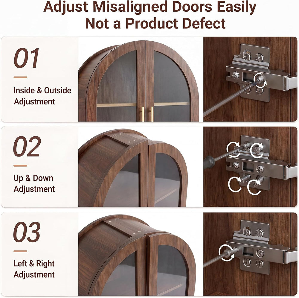 23.6"Arched Bathroom Wall Cabinet with Towel Bar & Adjustable Shelf,...