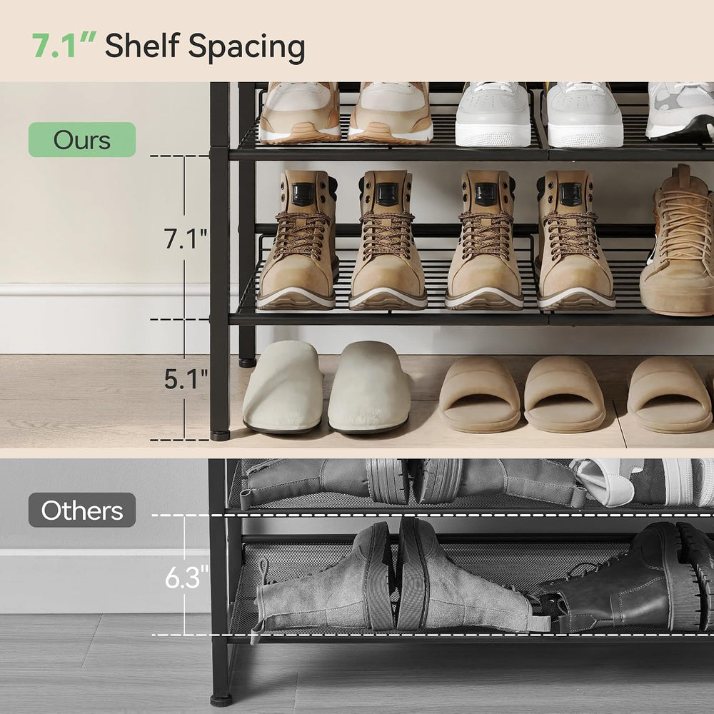 Shoe Rack for Closet,4 Tier Shoe Organizer for Entryway,Shoe Shelf with Stora...