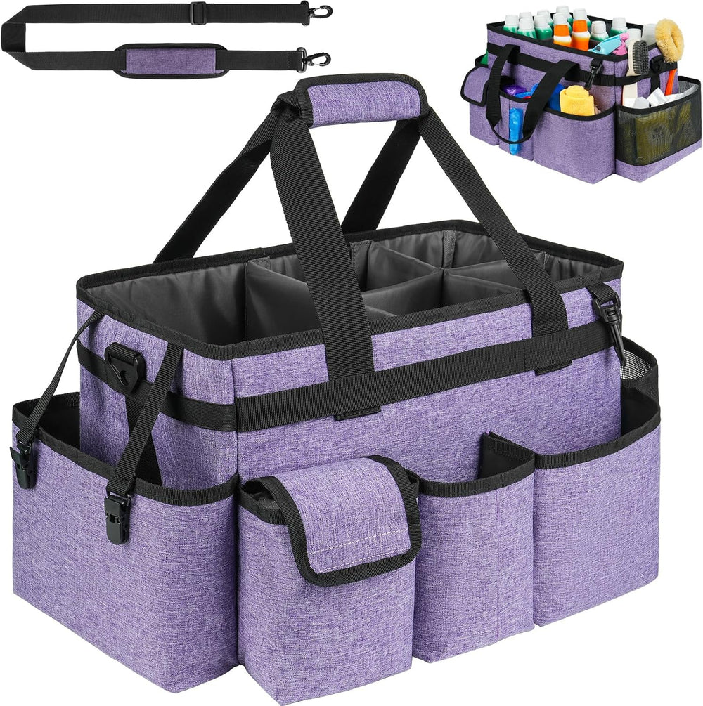 Cleaning Caddy Bag,Large Cleaning Supplies Organizer with Handle for Housekee...
