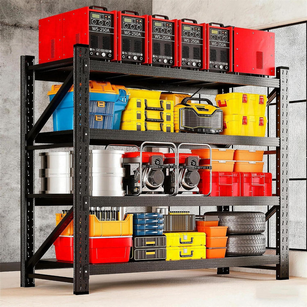 MIIIKO 48" W Storage Shelves,3000LBS Metal Garage Storage Shelving,Heavy...