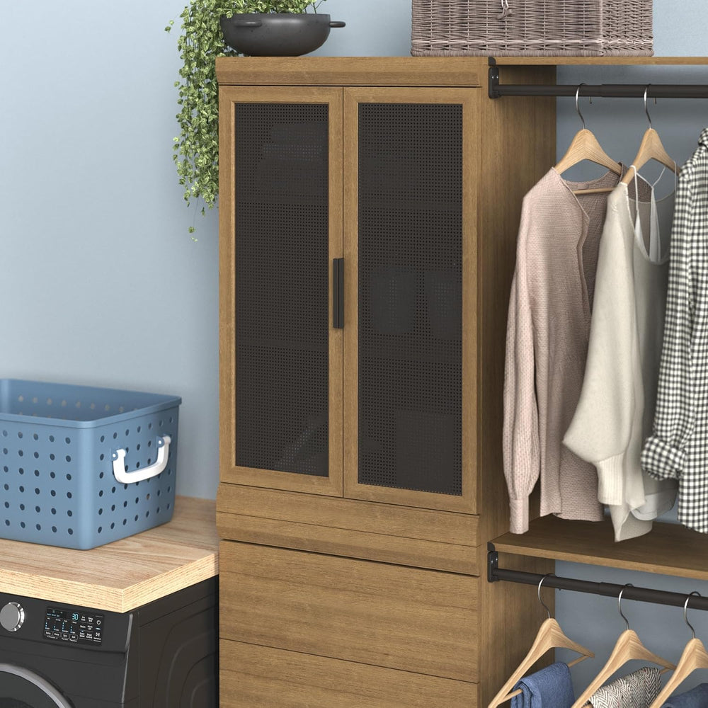 ClosetMaid Mosaics 3 Shelf & Door Storage Cabinet, Stackable, Customizabl...