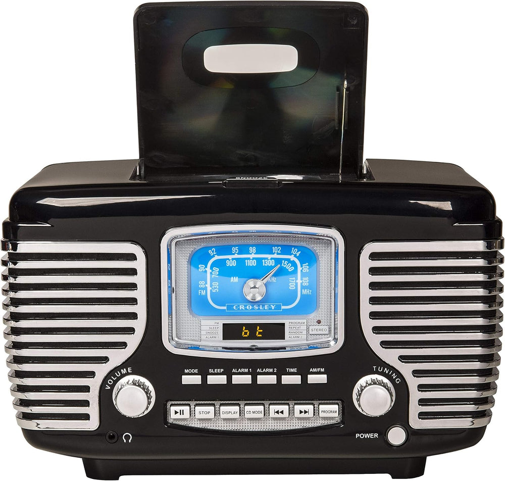 Crosley CR612B-BK Corsair Radio CD Player, Black