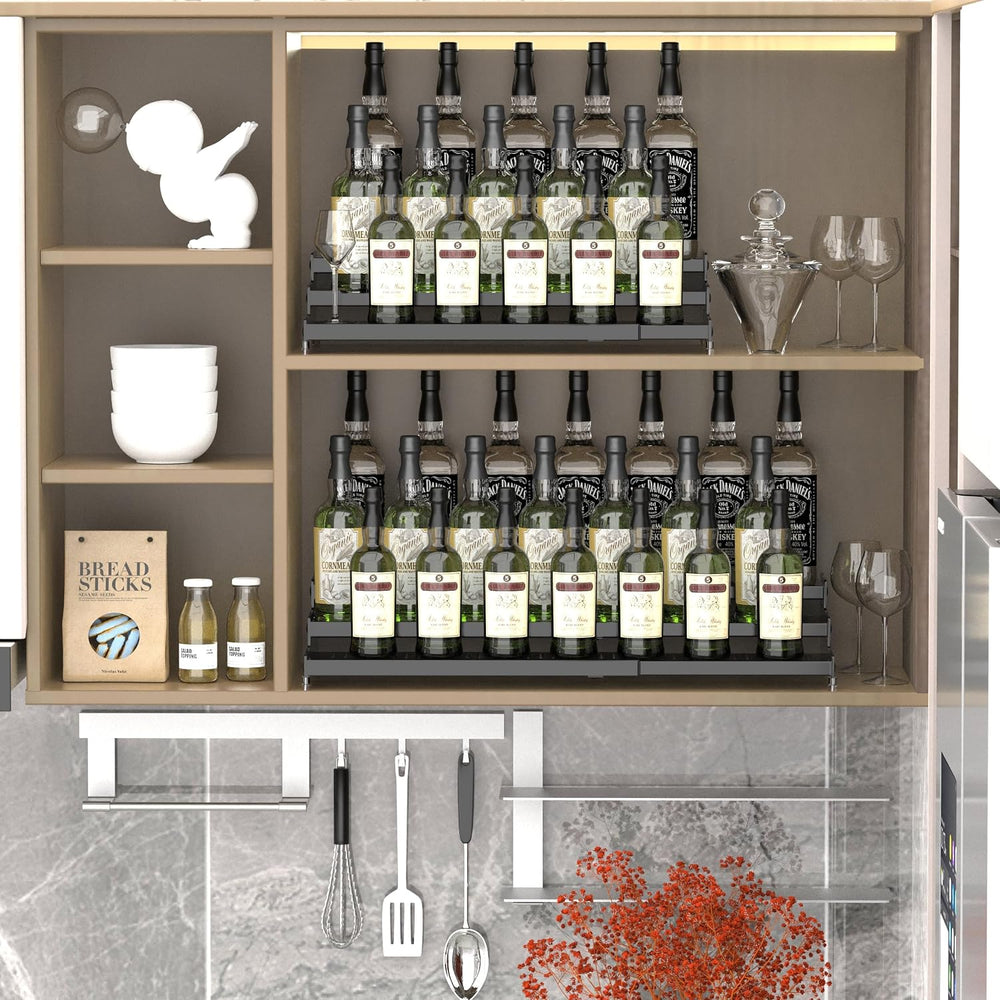Metal Spice Rack Organizer for Cabinet, 3 Tier Expandable Spice Storage Shelf...