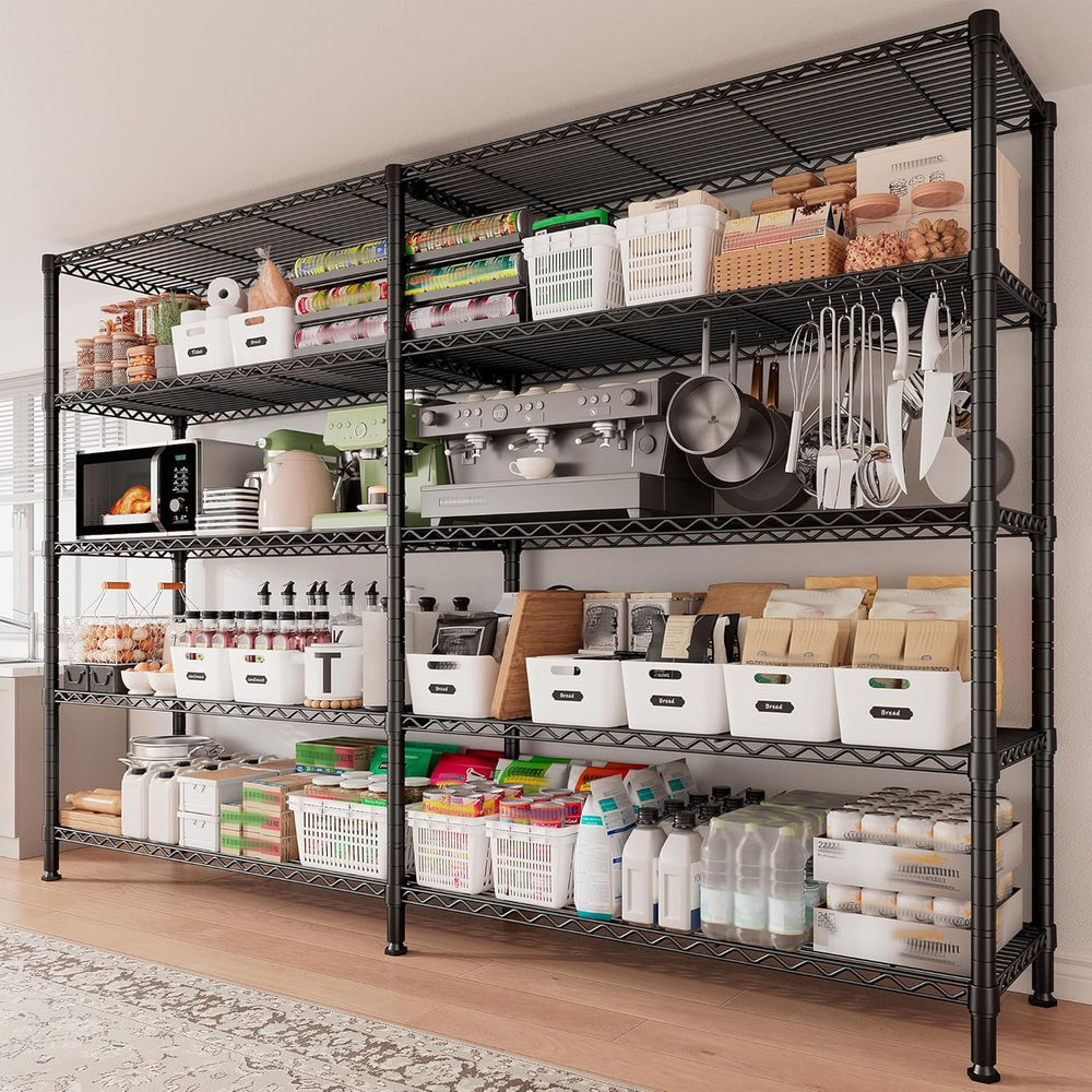 REIBII 70"W Storage Shelves, 1600LBS Heavy Duty & L/H Shaped, for Ga...