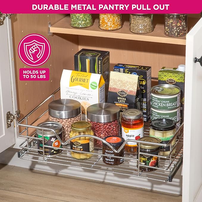 HOLDN’ STORAGE Heavy-Duty Premium Collection Pull Out Cabinet Organizer