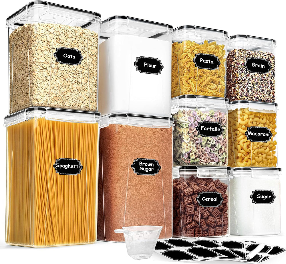 Flour Sugar Storage Containers, 10 Pack Large Airtight Food Storage Container...