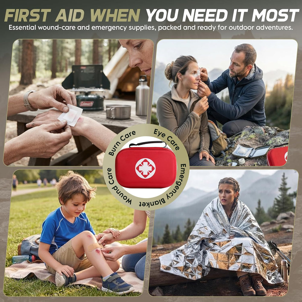 Survival Kit Emergency Supplies 298 Pcs - First Aid, Tactical Shovel, Compass...