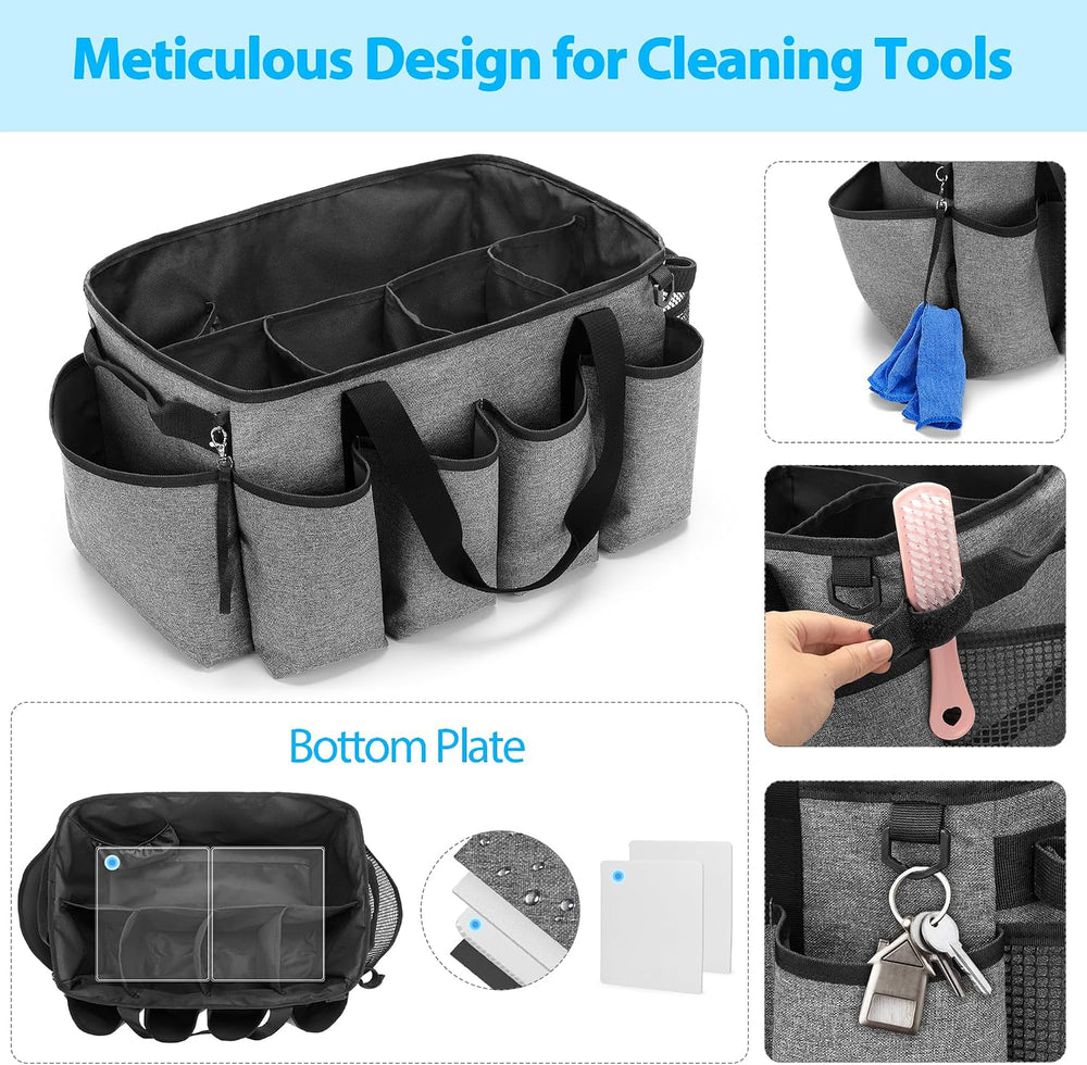 Extra-Large Cleaning Caddy with Handles & Multi Pockets