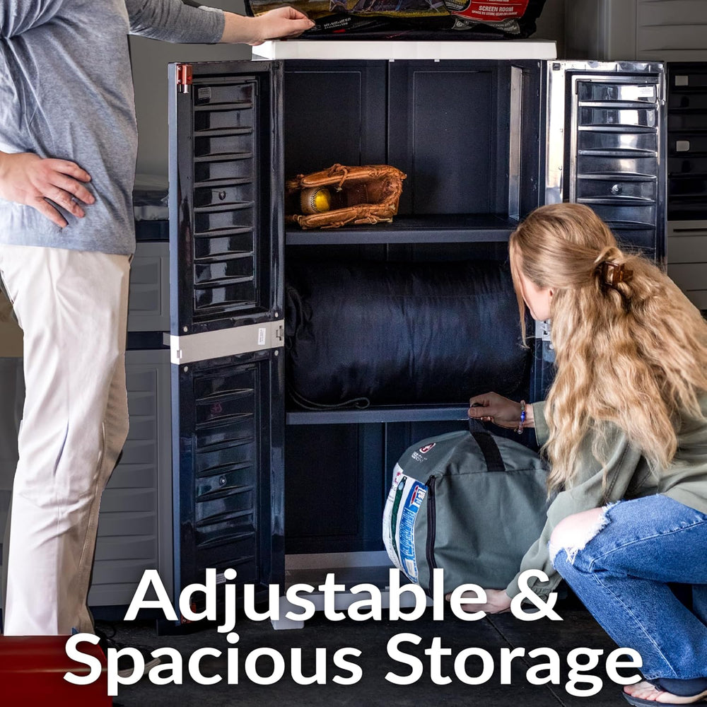 Sunnydaze 48" Garage Storage Cabinet with Locking Doors & Shelves, C...