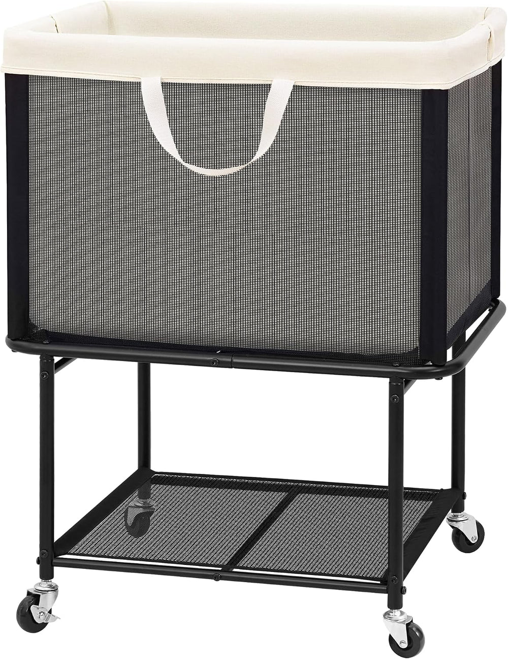 Rolling Laundry Hamper with Lockable Wheels, 29-Gallon (110L) Laundry Cart wi...