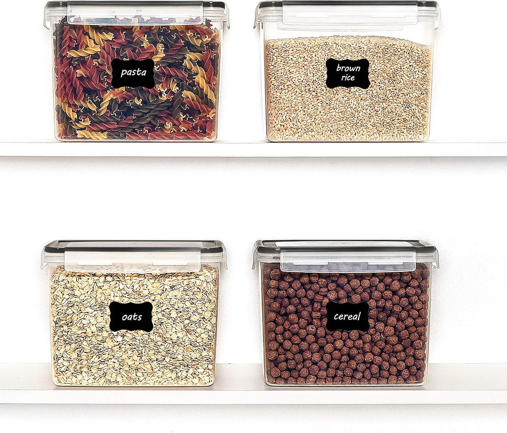 Vtopmart 3.6L Food Storage Containers, 4 PCS, Black