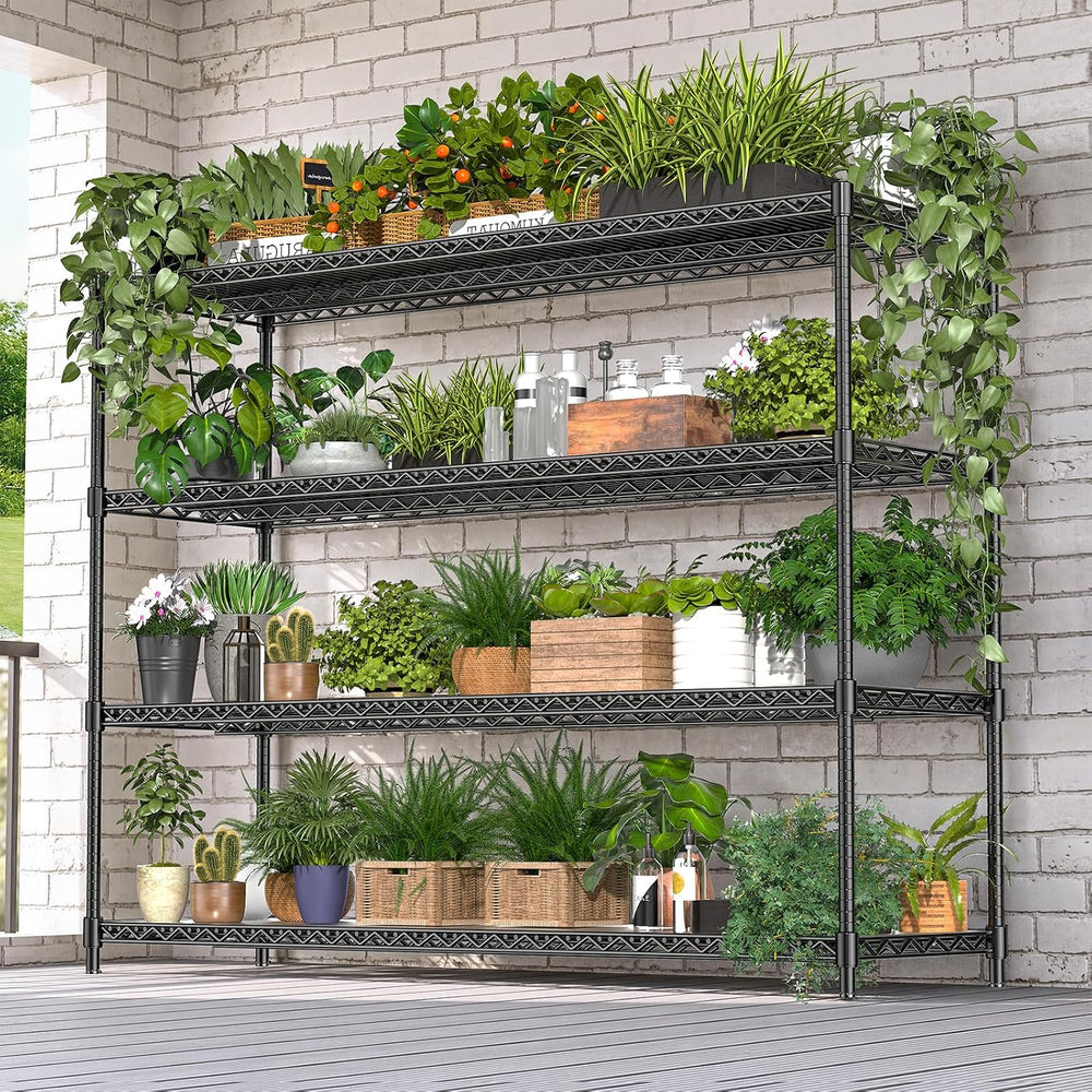 60" W Storage Shelves 2640 LBS Heavy Duty Garage Shelving, Adjustable Wi...