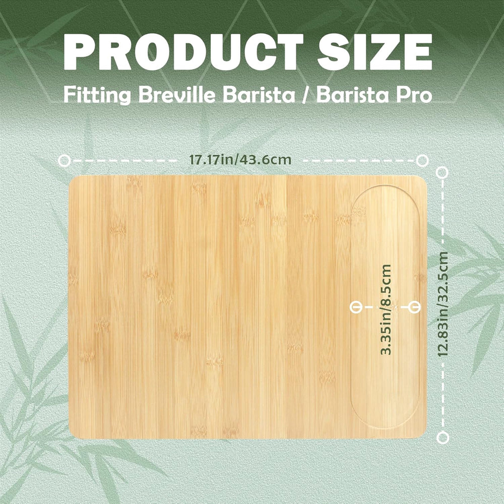 UPGRADED Oversize Bamboo Appliance Slider fit for Breville Barista Espresso M...