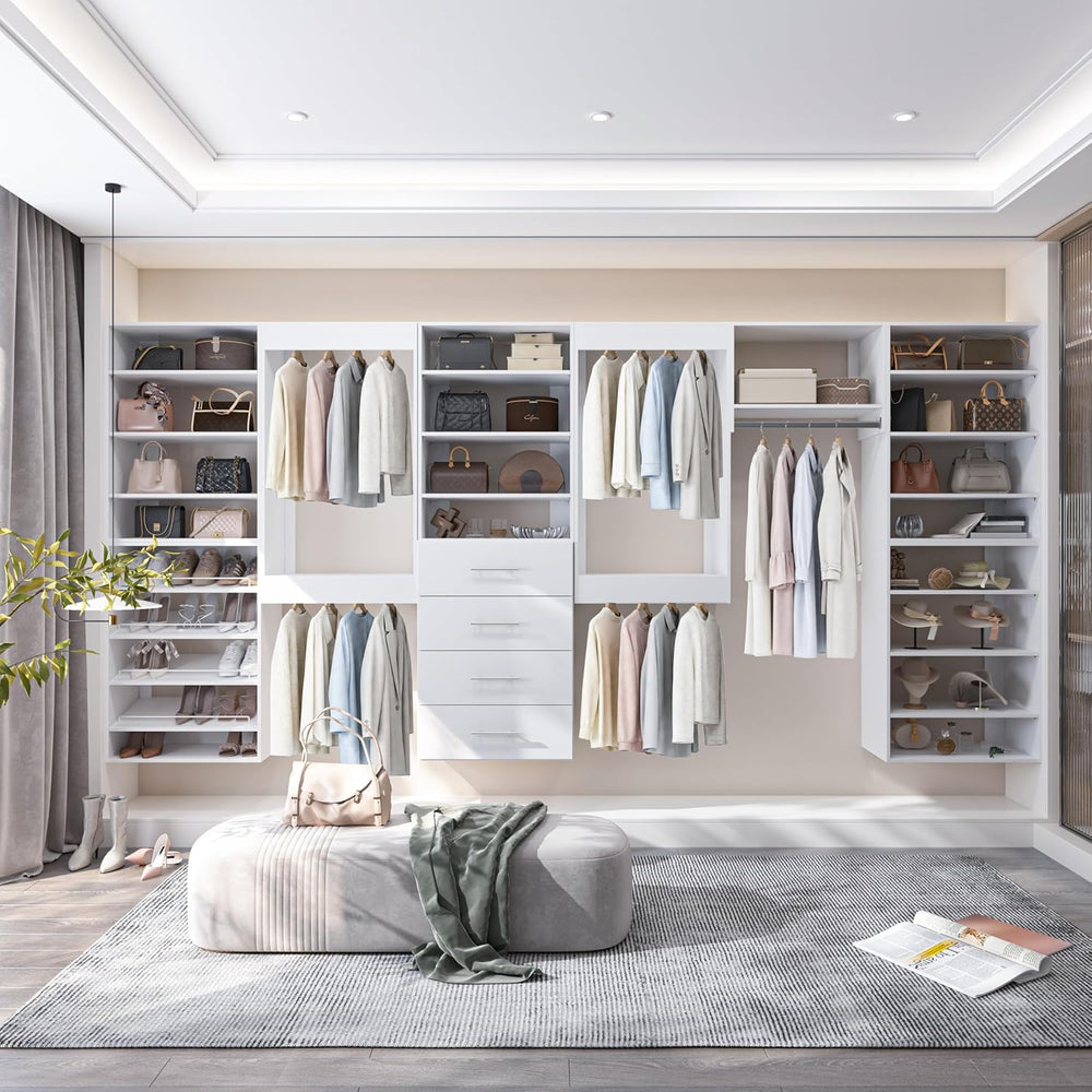 31.5" Wide 4 Drawer Tower Modular Closet System, Closet Storage Organize...
